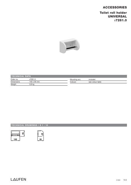 Technical catalogue LAUFEN