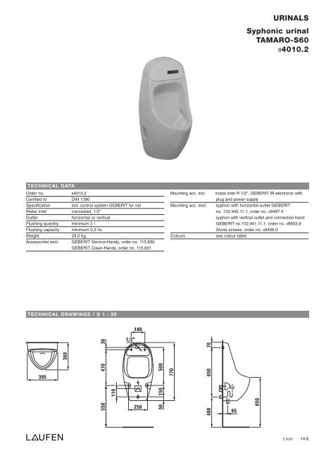 Technical catalogue LAUFEN