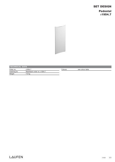 Technical catalogue LAUFEN