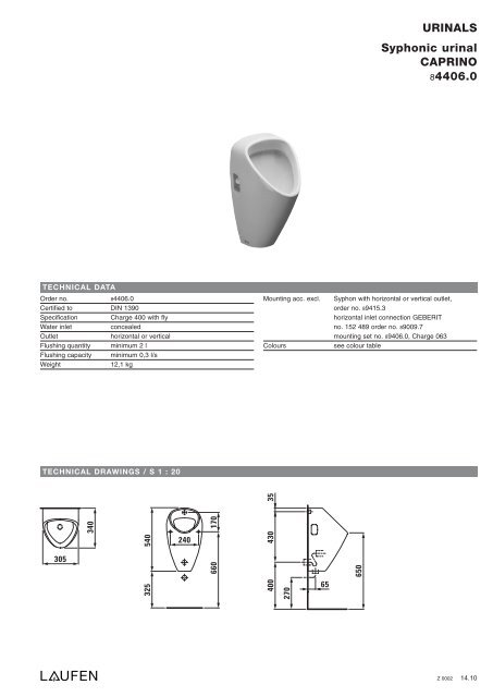 Technical catalogue LAUFEN