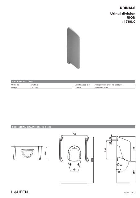 Technical catalogue LAUFEN