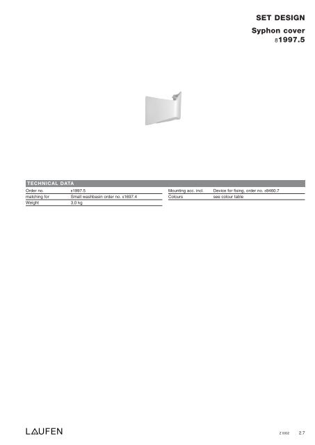 Technical catalogue LAUFEN