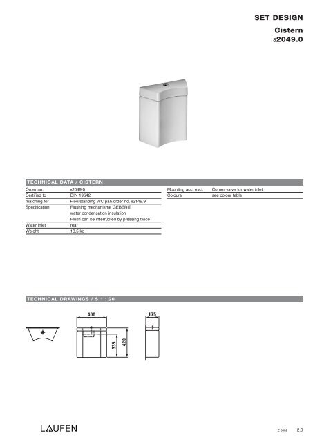 Technical catalogue LAUFEN