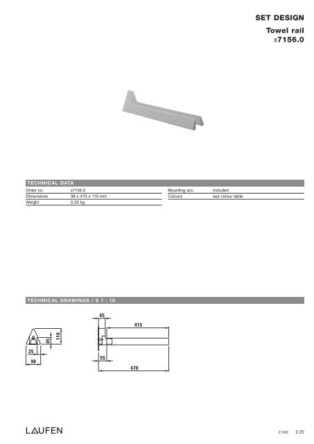 Technical catalogue LAUFEN