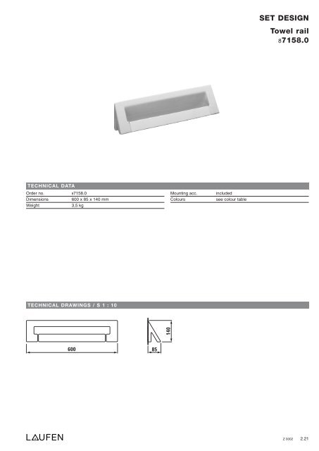 Technical catalogue LAUFEN