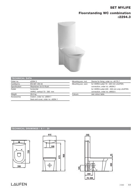 Technical catalogue LAUFEN