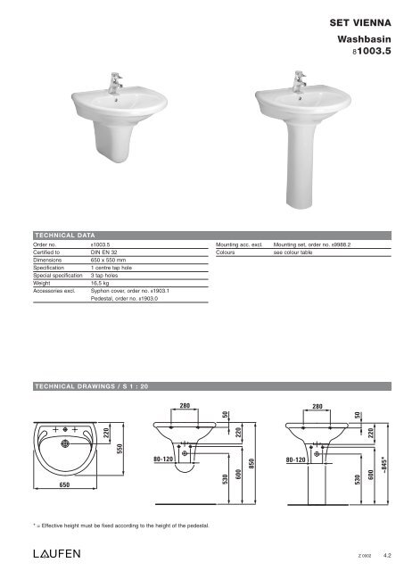 Technical catalogue LAUFEN