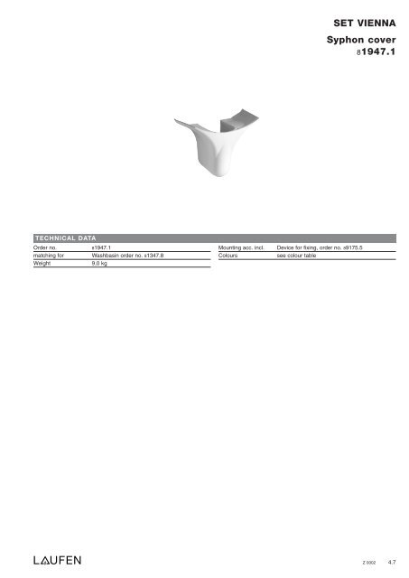 Technical catalogue LAUFEN