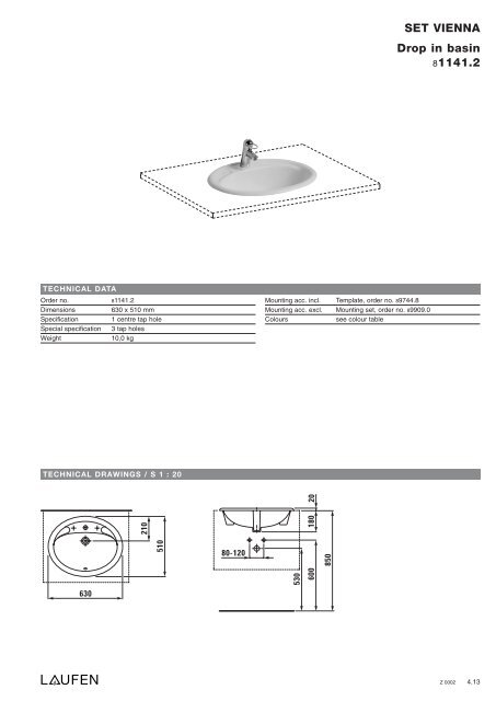 Technical catalogue LAUFEN