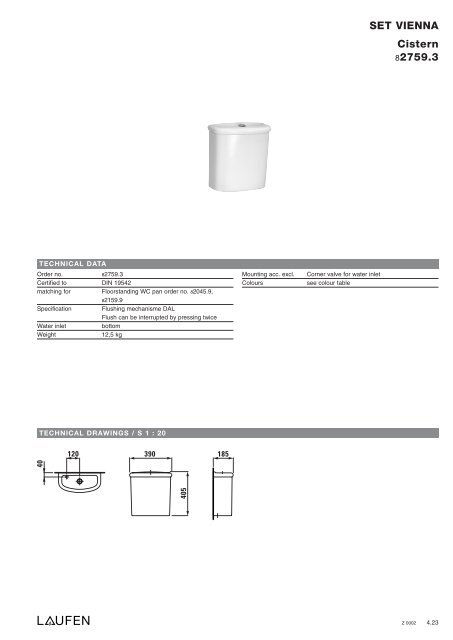 Technical catalogue LAUFEN