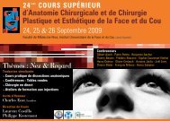 d'Anatomie Chirurgicale et de Chirurgie Plastique et ... - SNORL