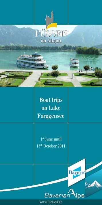 Boat trips on Lake Forggensee
