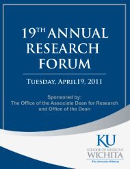 research forum front with .25 bleed - KU School of Medicine–Wichita