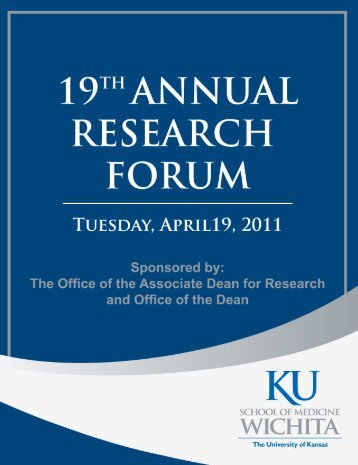 research forum front with .25 bleed - KU School of Medicine–Wichita