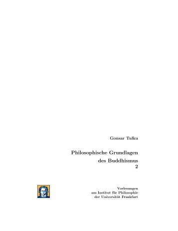 Lama Gonsar Tulku: Philosophische Grundlagen des ... - VFPhil