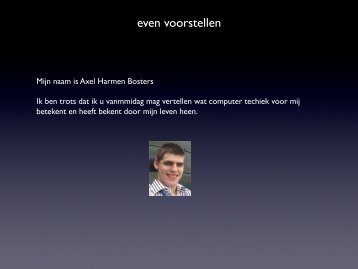 presentatie Axel Harmen Bosters