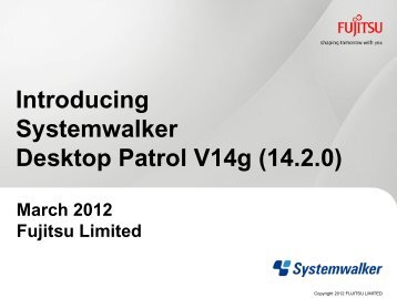 Introducing Systemwalker Desktop Patrol V14g (14.2.0)