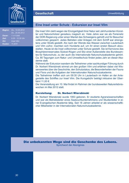 Jahresprogramm 2012 - Volkshochschulverband Mecklenburg ...