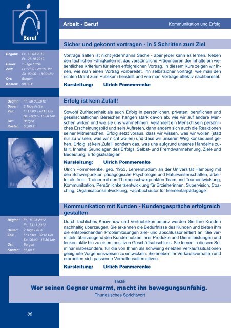 Jahresprogramm 2012 - Volkshochschulverband Mecklenburg ...