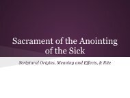 Sacrament of the Anointing of the Sick