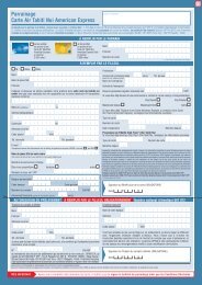 Parrainage Carte Air Tahiti Nui American Express