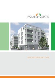 GESCHÄFTSBERICHT 2009 - Volksheimstätte eG