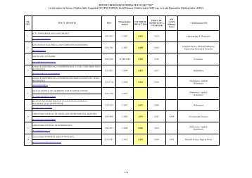 REVISTE ROMÂNEŞTI INDEXATE/COTATE "ISI" reviste ... - uefiscdi