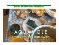 Fresh Spirulina Aquamole Recipes Sample Presentation