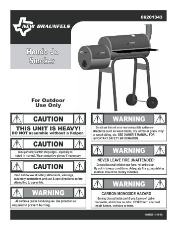 new braunfels black diamond smoker manual Modifying the new braunfels hondo and black diamond smoker grill.
