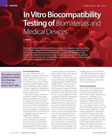 In Vitro Biocompatibility Testing of - BMP - Aachen