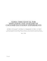 gosia user manual for simulation and analysis of coulomb excitation ...