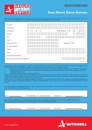 Groups Service Reglement und Registrierung - Autogrill Schweiz AG