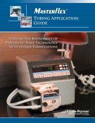 Masterflex Tubing Application Guide Brochure (638 KB) - Cole-Parmer