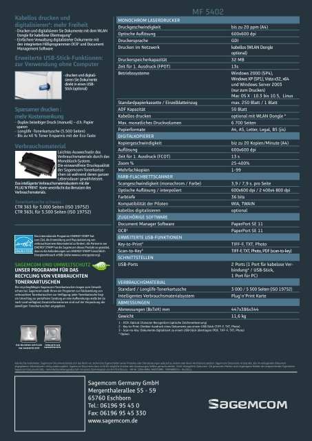 MF 5402 - Sagemcom