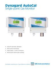 Dynagard AutoCal® gas monitors - GFG Instrumentation, Inc