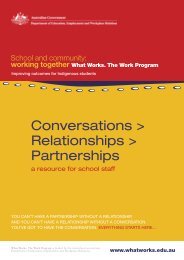 Conversations, relationships, partnerships: A resource ... - What Works
