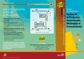 Gestion de la Production Audiovisuelle, Multimédia et Événementielle