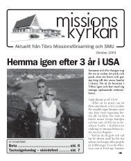 Missionskyrkan Nr. 8 2002 - Missionskyrkan Tibro