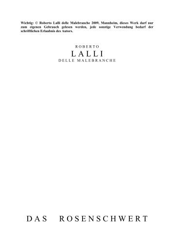 Gratis-Download als PDF - Roberto Lalli delle Malebranche