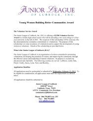 Young Women Building Better Communities Award - Junior League ...