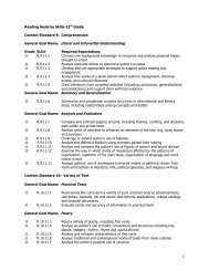 Reading Goals by Skills-11th Grade Content Standard 9 ...