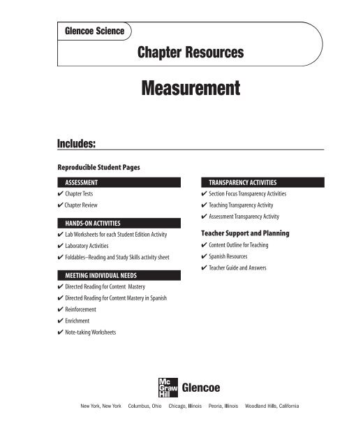 Chapter 2 Resource: Measurement - Learning Services Home