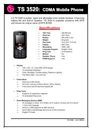 Specifications - LG Mobiles