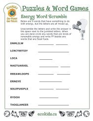 Energy Word Scramble - EcoKids