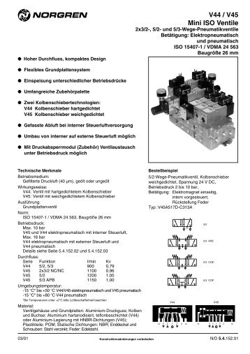V44 / V45 Mini ISO Ventile - NOR-Service