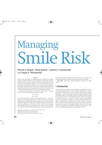 Managing Smile Risk - Andrew Lesniewski