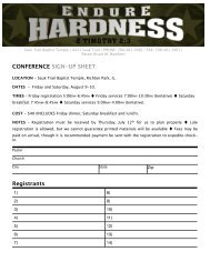 Men's Advance Sign-up Sheet 2013