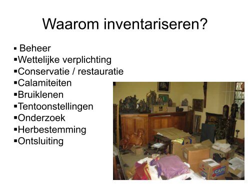 INVENTARISEREN: HOE EN WAAROM - Open kerken