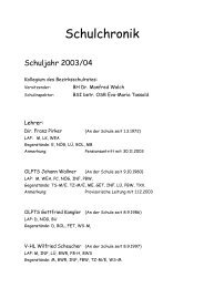 Schuljahr 2003/04 - Polytechnische Schule Wildon