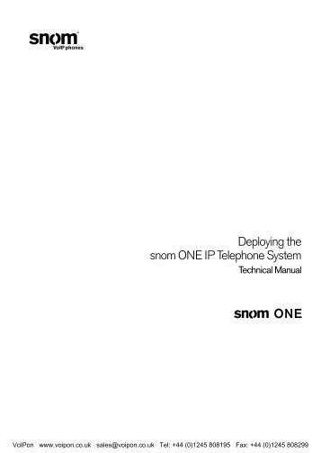 snom ONE Technical Manual - Atcom